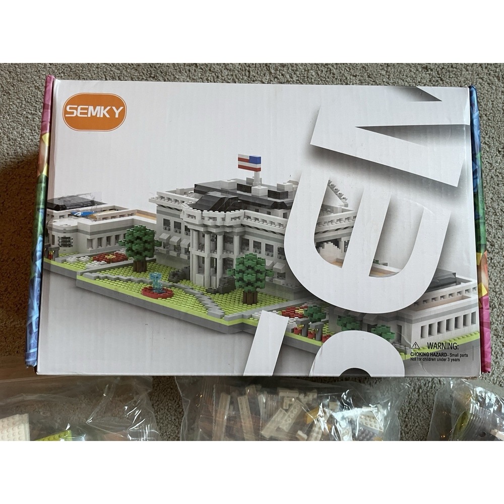 SEMKY White House Mini Building Blocks Set, 3000 Pieces, Model Kit- Great Gift